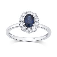 Anello Gazzola Gioielli Donna ColoreContorno6x4 in Oro bianco Zaffiro 0.60 Ct CSFROF3313S-NG - CSFROF3313S-NG